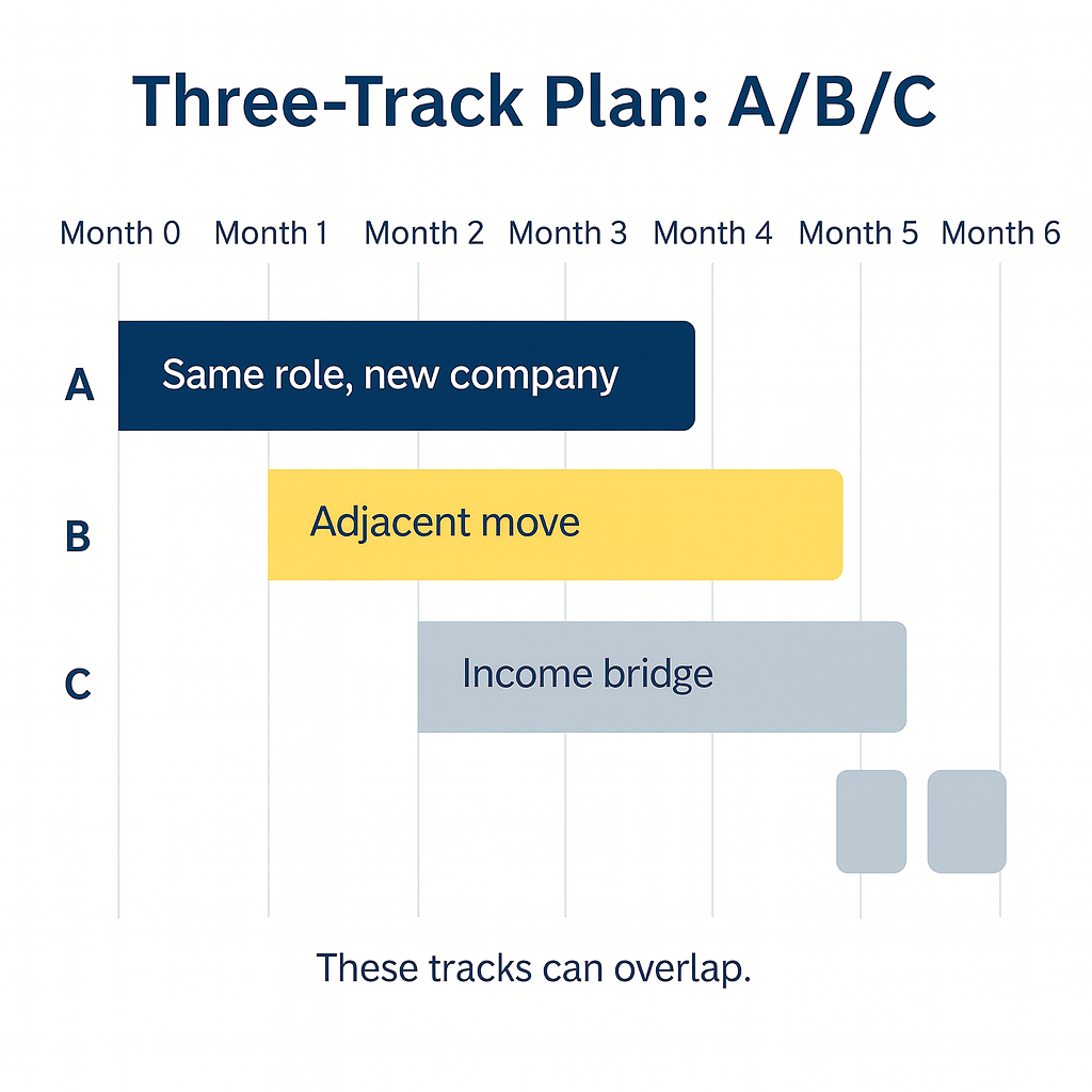 An image showing three-track plan for three smart scenarios