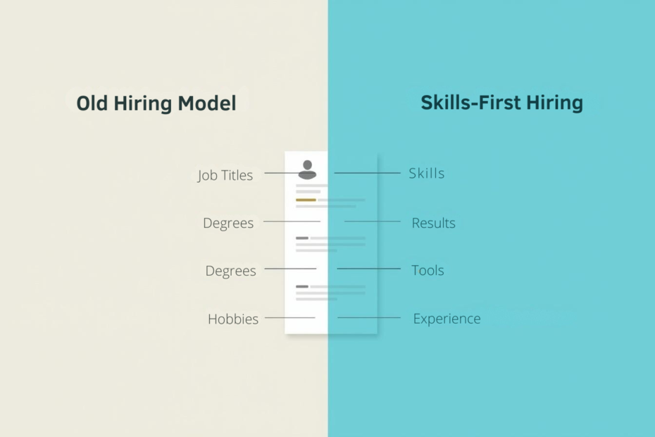 Old Hiring Model and Skill-first hiring