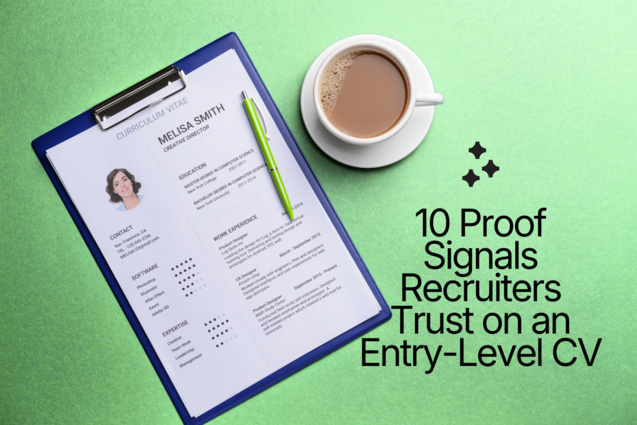 10 Proof Signals Recruiters Trust on an Entry-Level CV